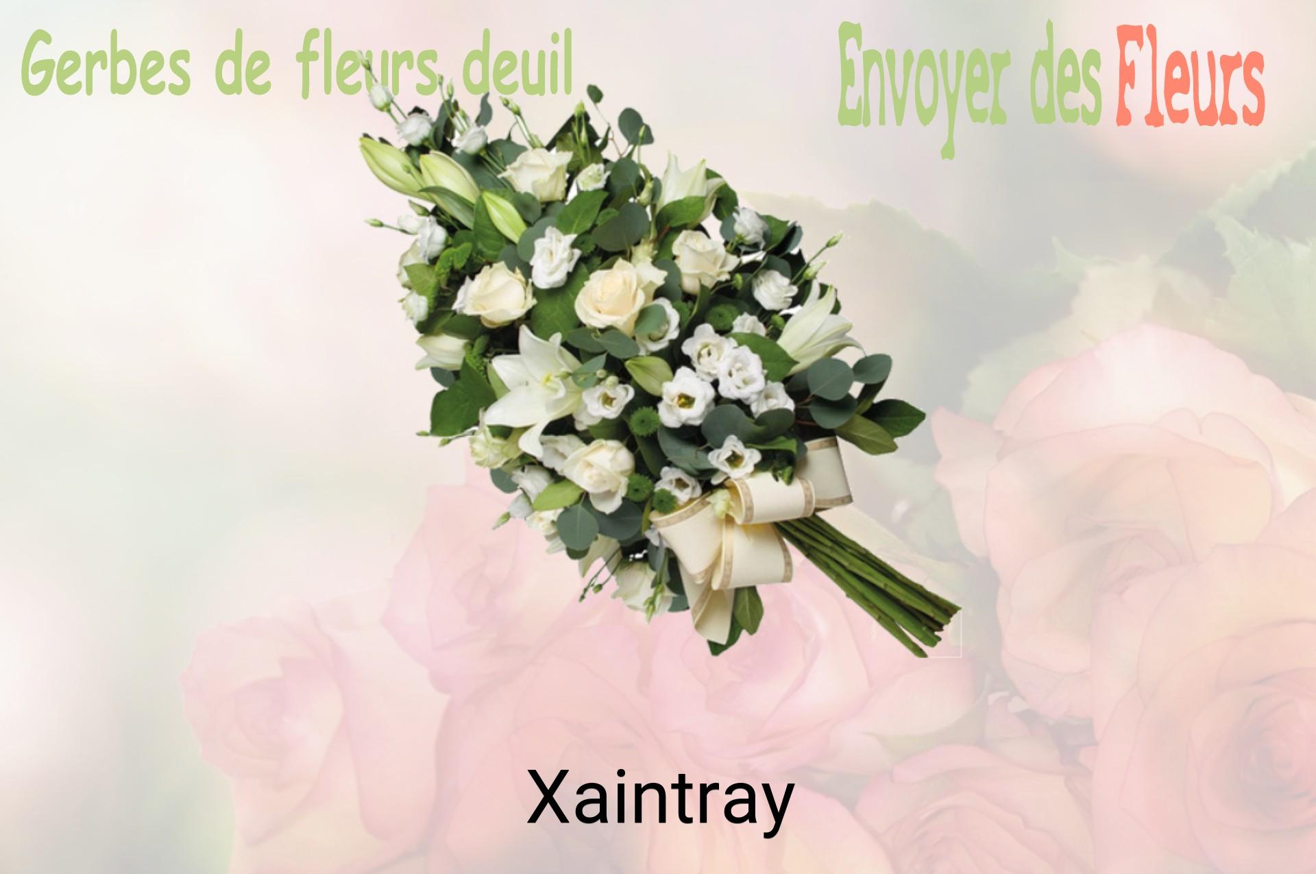 Gerbe de fleurs de deuil livrée à Xaintray
